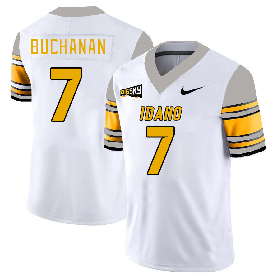 Men-Youth #7 Deshaun Buchanan Idaho Vandals 2023 College Football Jerseys Stitched Sale-White